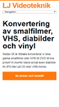 Mobile Screenshot of ljvideoteknik.se